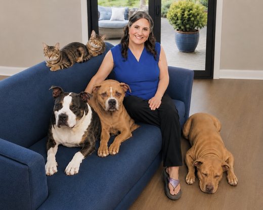 Cheryl with her animals